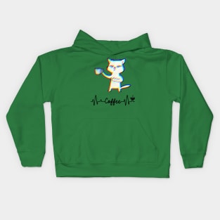 Coffee with cat Kids Hoodie